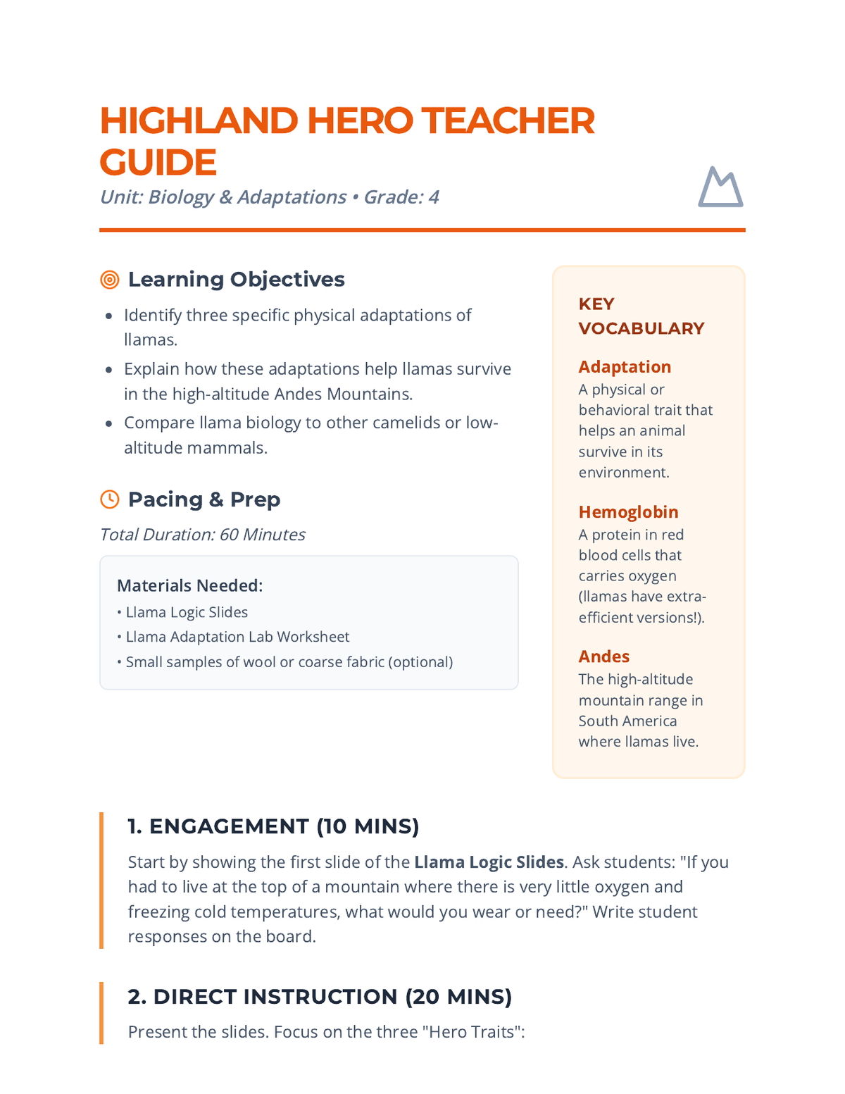 Highland Hero Teacher Guide page 1