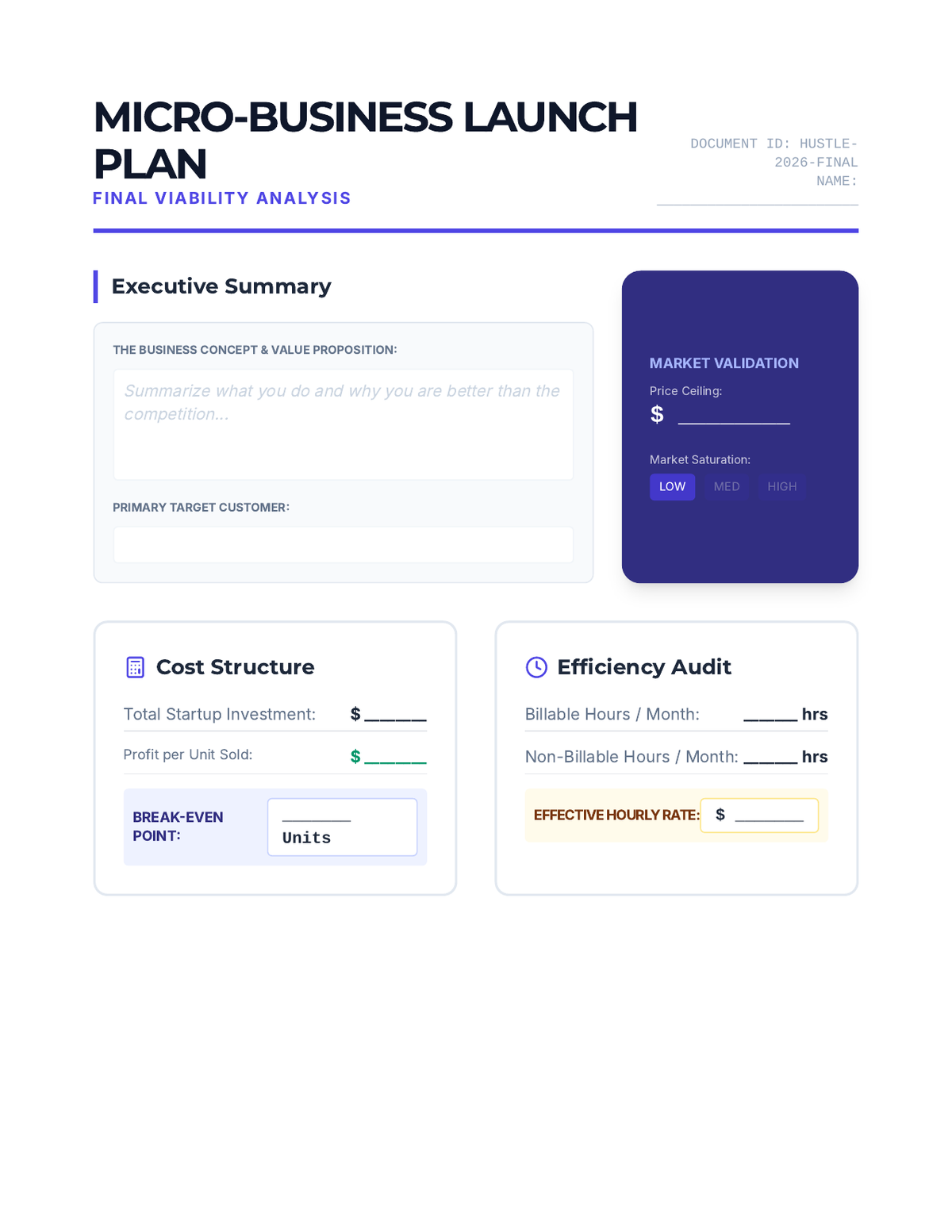 Launch Plan Document page 1