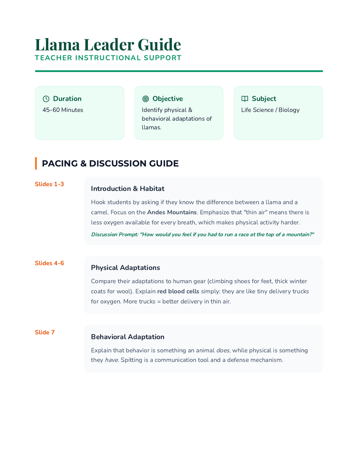 Llama Leader Guide page 1
