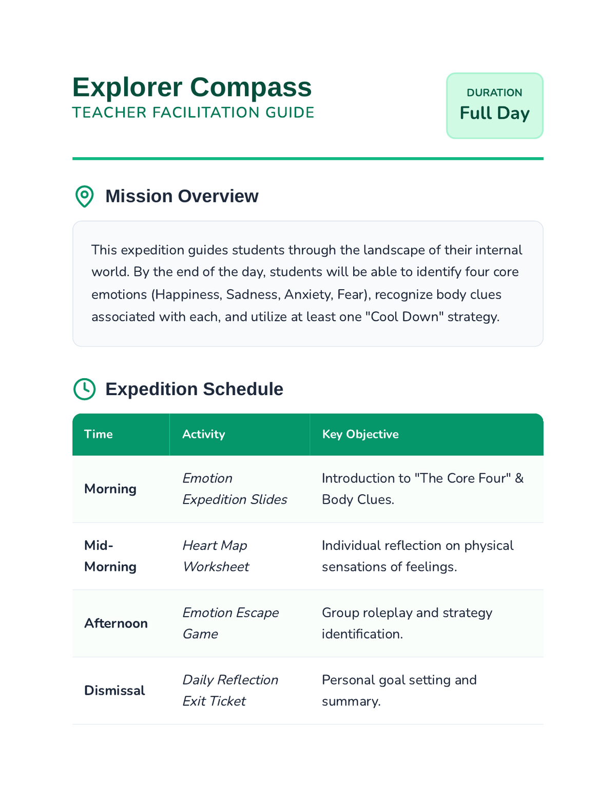 Explorer Compass Teacher Guide page 1